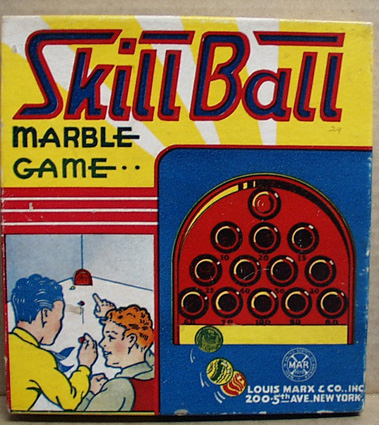 Skill Ball Marble game by Louis Marx and co