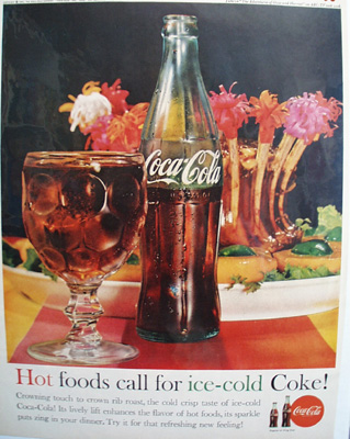 Coca Cola And Rib Roast Ad 1961