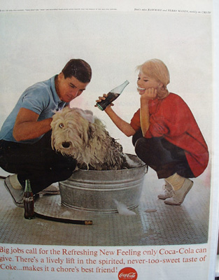 Coca Cola And Shampooing The Dog Ad 1963