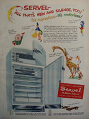 Servel Refrigerator New And Silent Ad 1951