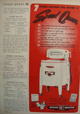 Speed Queen Washer Seven Reasons For Buying Ad 1952