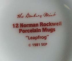 Norman Rockwell pedestal mug 1981
