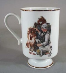 Norman Rockwell pedestal mug 1981