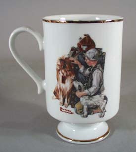 Norman Rockwell pedestal mug 1981