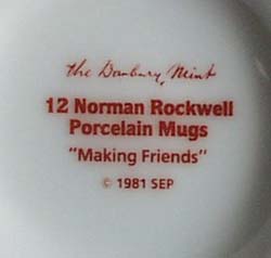 Norman Rockwell pedestal mug 1981