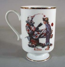Norman Rockwell pedestal mug, Circus Clown, 1981
