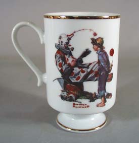 Norman Rockwell pedestal mug, Circus Clown, 1981