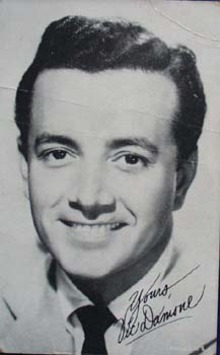 Vic Damone photo movie card , studio signed