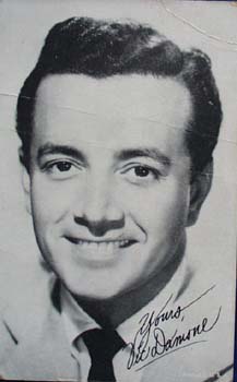 Vic Damone photo movie card , studio signed