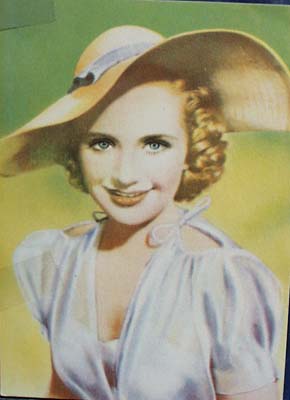 Priscilla Lane film star card.