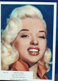 1940s movie card Diana Dors no 33,