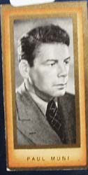 1938 Paul Muni Film Favorites Card, This is no 21