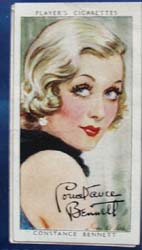 1938 Constance Bennett Film Star Card,