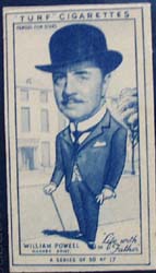 1949 Characture William Powell movie card