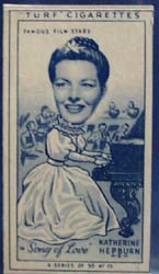 1949 Characture Katherine Hepburn movie card