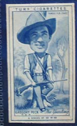 1949 Characture Gregory Peck movie card