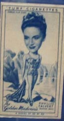 1949 Characture Phyllis Calvert movie card