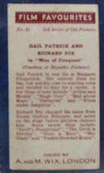 Gail Patrick and Richard Dix movie Cards