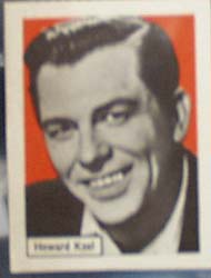 Howard Keel Record Label card, 1950s
