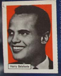 Harry Belafonte Record Label card, 1950s