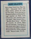 Harry Belafonte Record Label card, 1950s