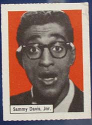 Sammy Davis JR Record Label card, 1950s