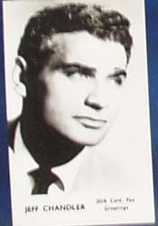 Jeff Chandler Movie card,