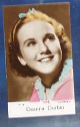 Deanna Durbin Movie card