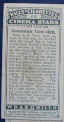 Constance Talmadge Film Stars Movie Card