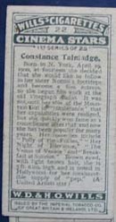 Constance Talmadge Film Stars Movie Card