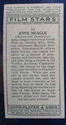 Anna Neagle Film Stars Movie Card