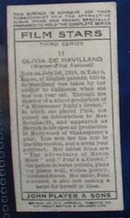 Olivia De Havilland Film Stars Movie Card
