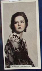 Nancy Carroll Stage and Cinema Beauty Card 1933