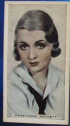 Constance Bennett Stage and Cinema Beauty Card 1933,