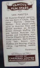 Sari Maritza Famous Film Star Card 1935