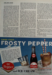 Dr Pepper Frosty Pepper Ad 1964