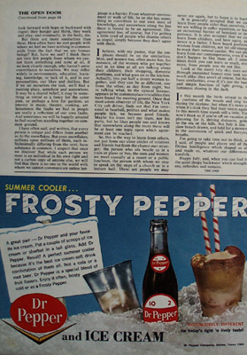 Dr Pepper Frosty Pepper Ad 1964
