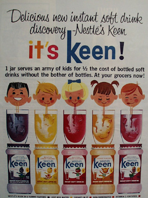 Nestles Keen Instant Soft Drink Ad 1964