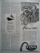 Fish Bicycle Tires Far And Fast Ad 1928