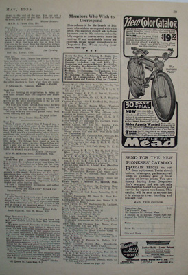 Mead Cycle New Color Catalog Ad 1935