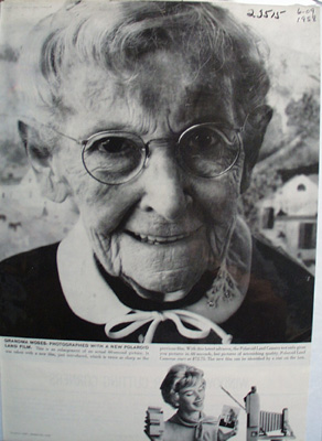 Polaroid Land Film And Grandma Moses Ad 1958