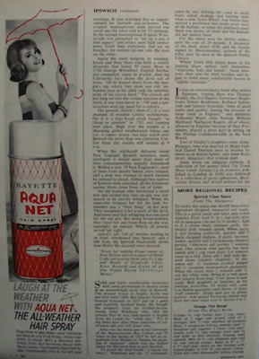 Aqua Net Hair Spray Woman With Umbrella Ad 1964