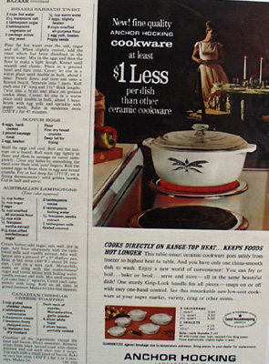 Anchor Hocking Cookware Ad 1964