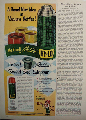 Aladdin Vacuum Bottle New Idea Ad 1951
