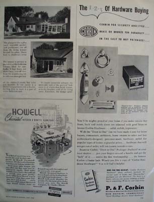 P F Corbin Door Hardware Ad 1946