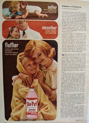 Sta Puf Fabric Softener Mother And Child Ad 1963