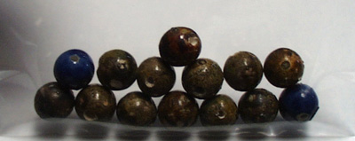 Bennington Marble collection of 14 with drilled holes