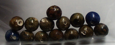 Bennington Marble collection of 14 with drilled holes