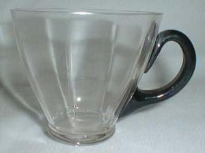 Germany Coffee or Punch Cup, Crystal & Black