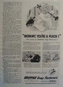 Grippers Snap Fasteners Baby Playing Horn Ad 1954